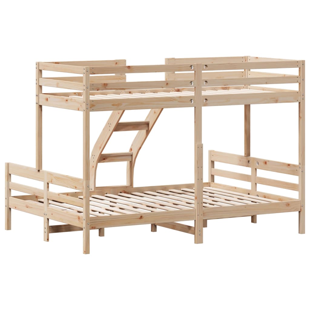 Lit superposé sans matelas 80x200/140x200 cm bois massif - XIOS