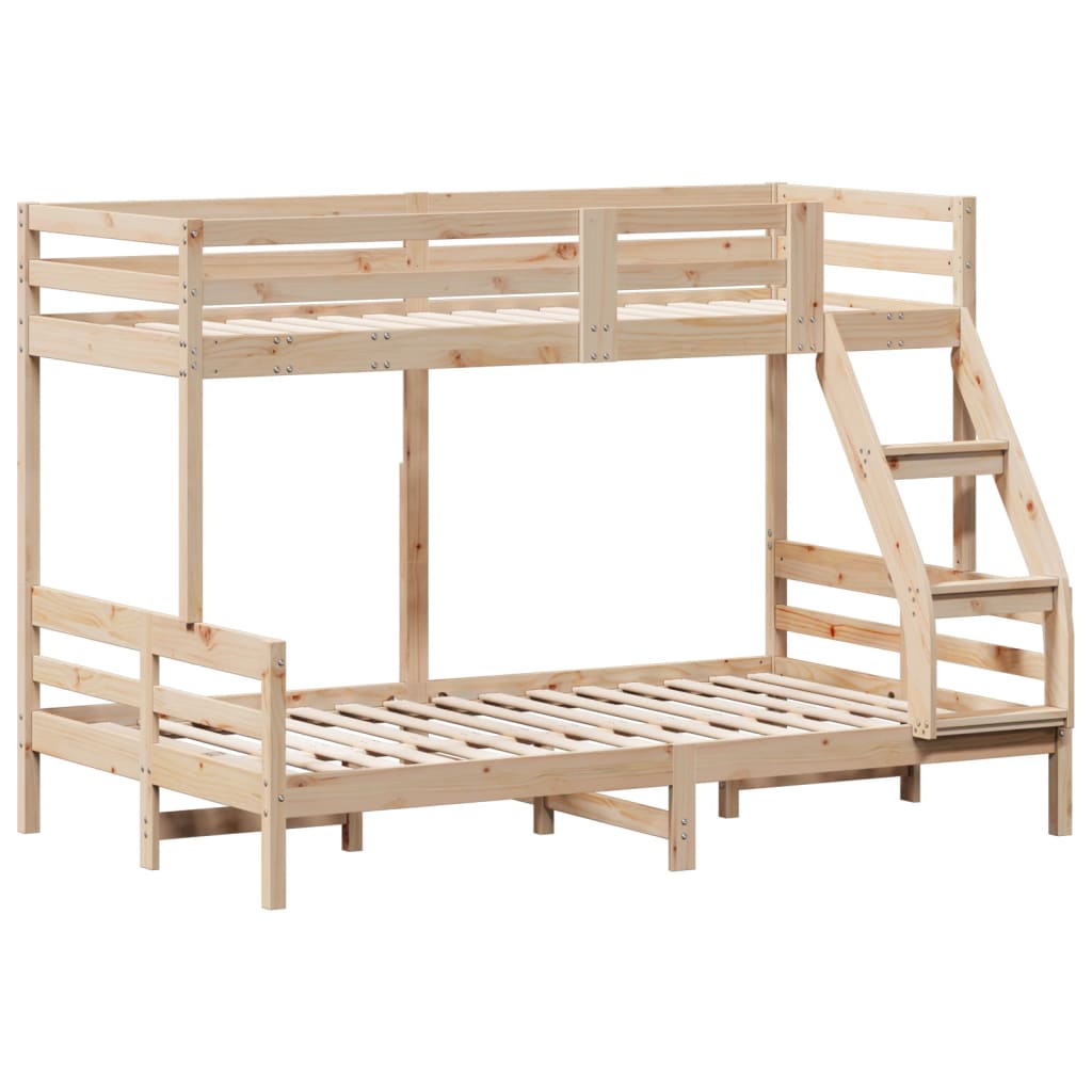 Lit superposé sans matelas 80x200/120x200 cm bois massif