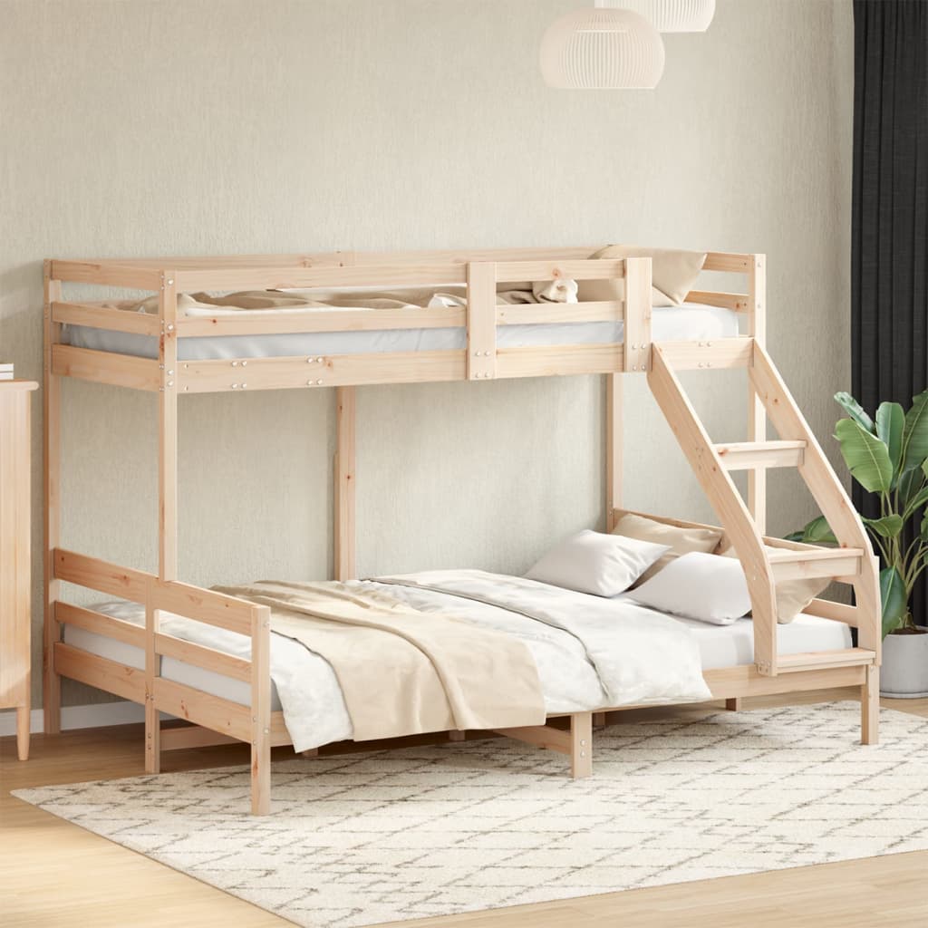 Lit superposé sans matelas 80x200/140x200 cm bois massif - XIOS