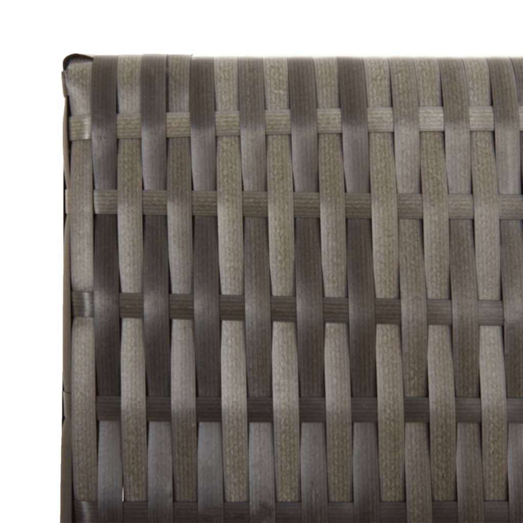 Cloison de séparation 4 panneaux gris résine tressée