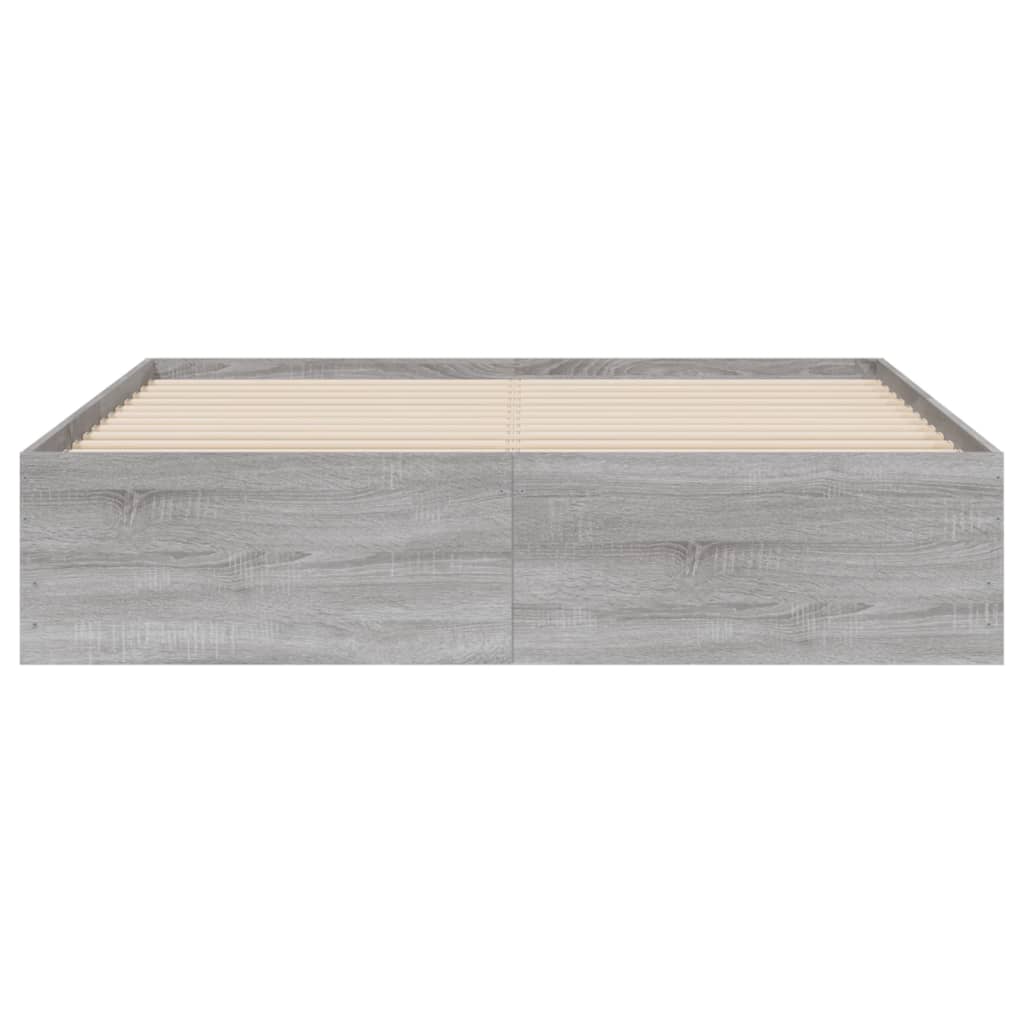 Cadre de lit avec tiroirs sans matelas sonoma gris 150x200 cm - XIOS