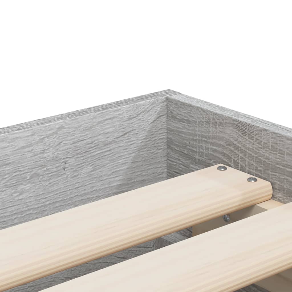 Cadre de lit avec tiroirs sans matelas sonoma gris 90x200 cm - XIOS