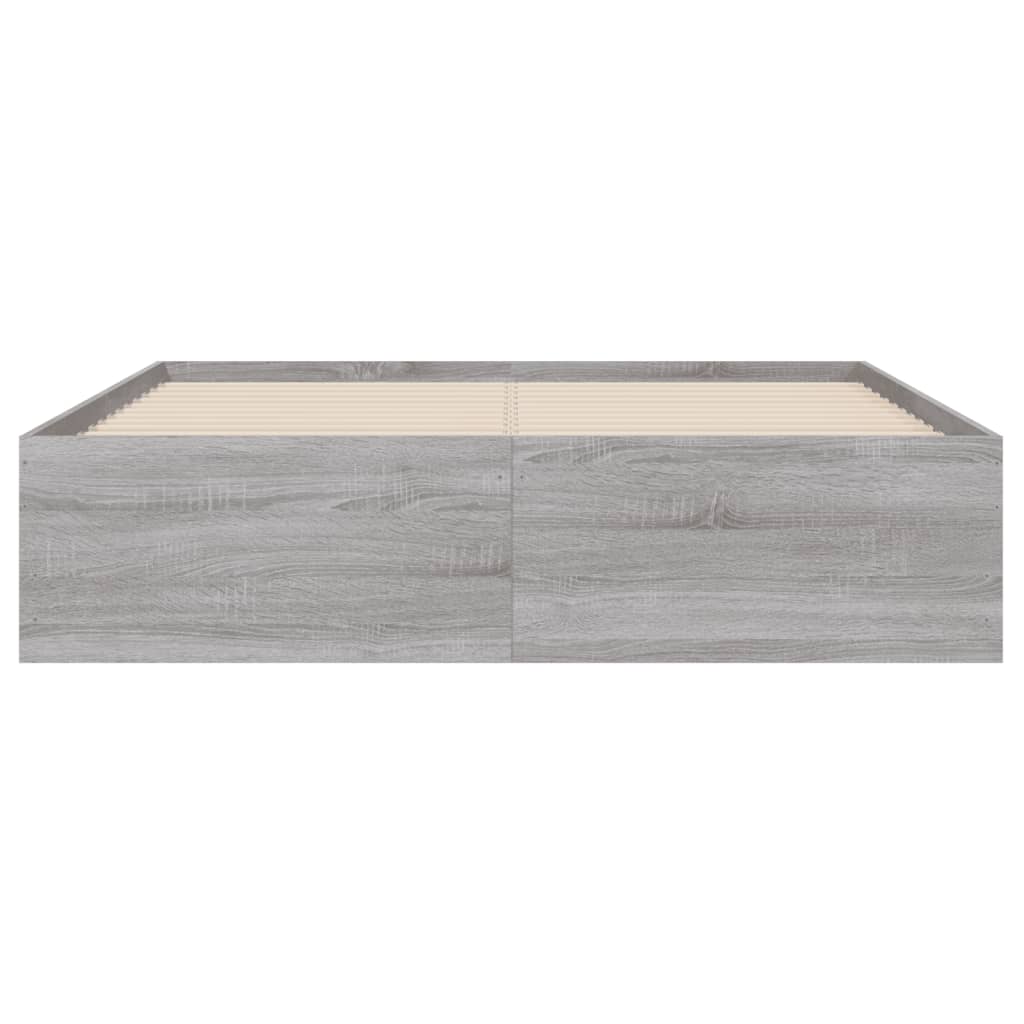 Cadre de lit avec tiroirs sans matelas sonoma gris 135x190 cm - XIOS