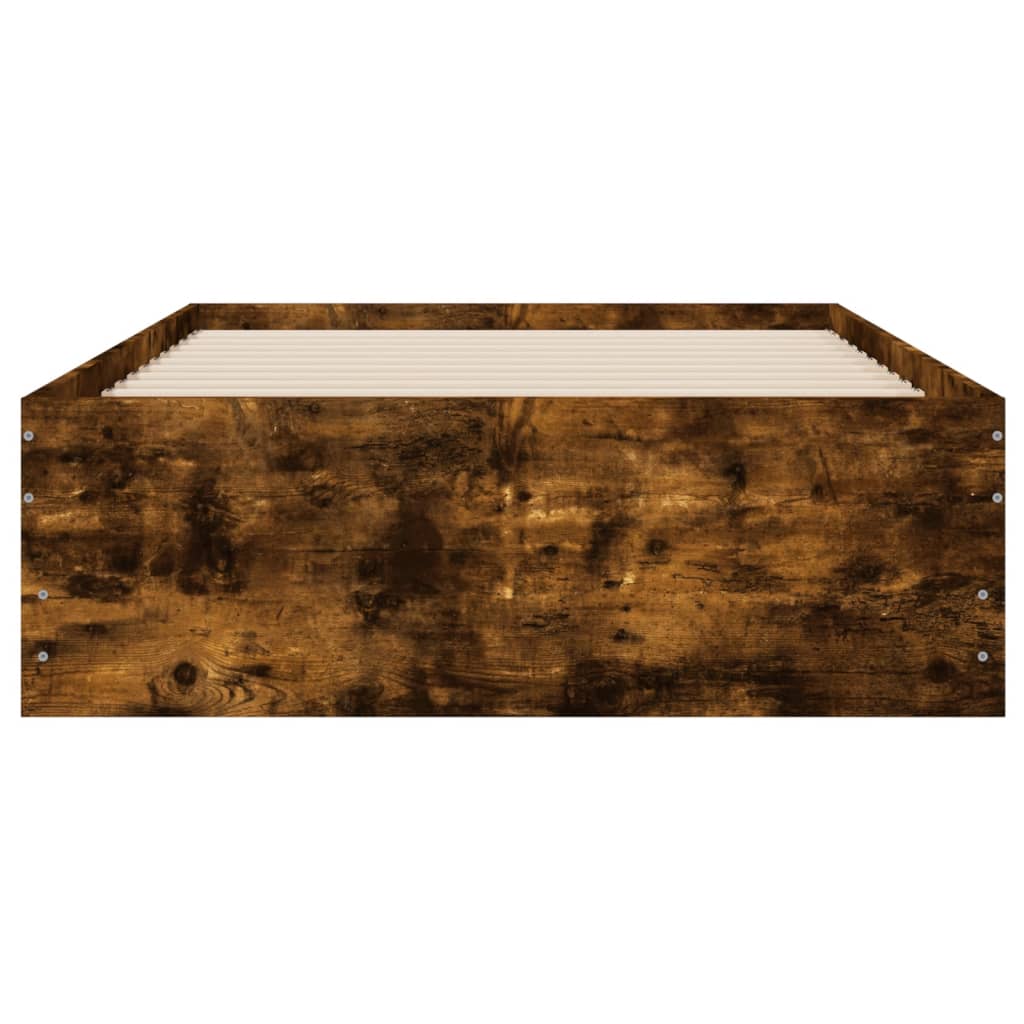 Cadre de lit avec tiroirs sans matelas chêne fumé 90x190 cm - XIOS