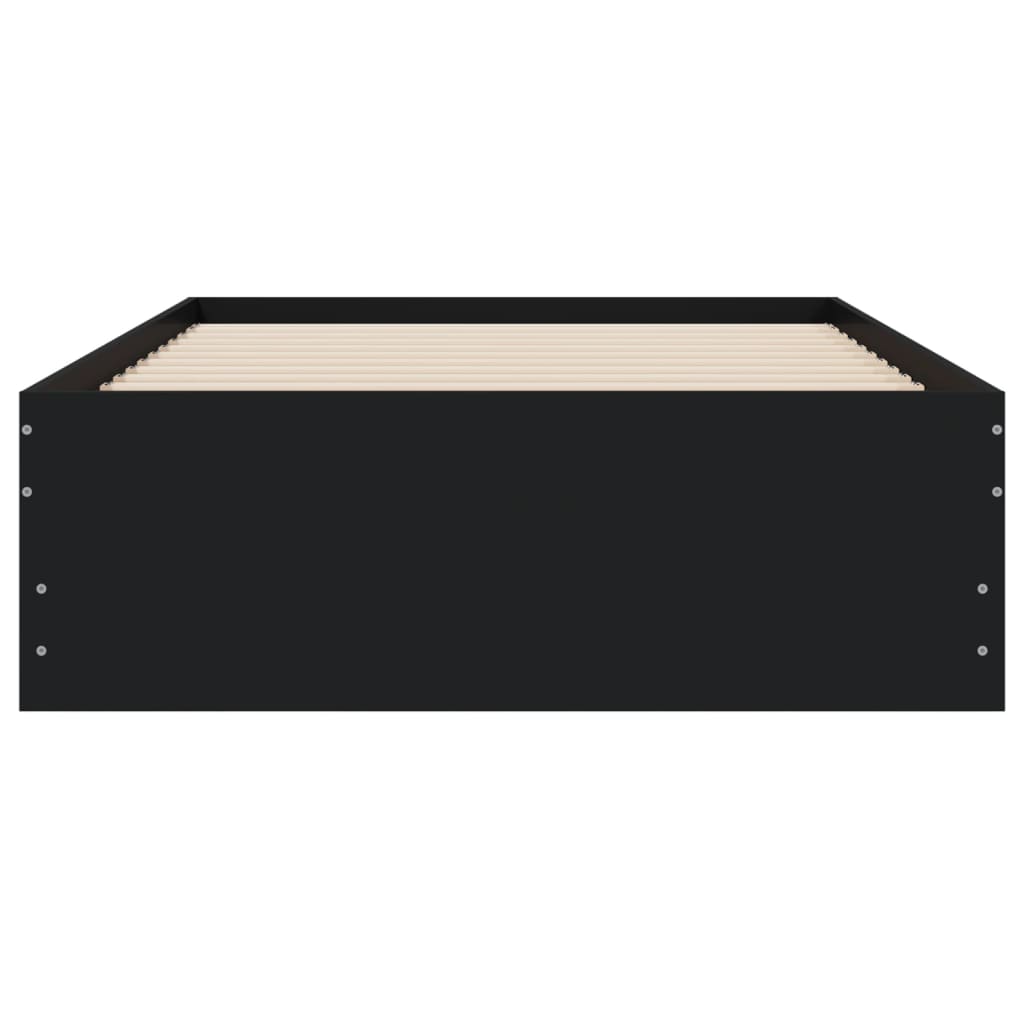 Cadre de lit avec tiroirs sans matelas noir 75x190 cm - XIOS