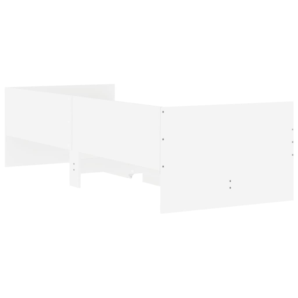 Cadre de lit avec tiroirs sans matelas blanc 100x200 cm - XIOS