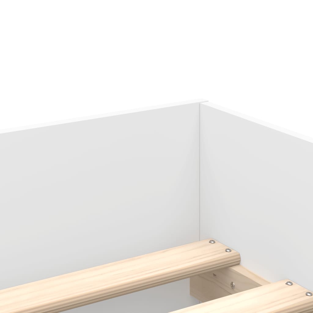Cadre de lit avec tiroirs sans matelas blanc 100x200 cm - XIOS
