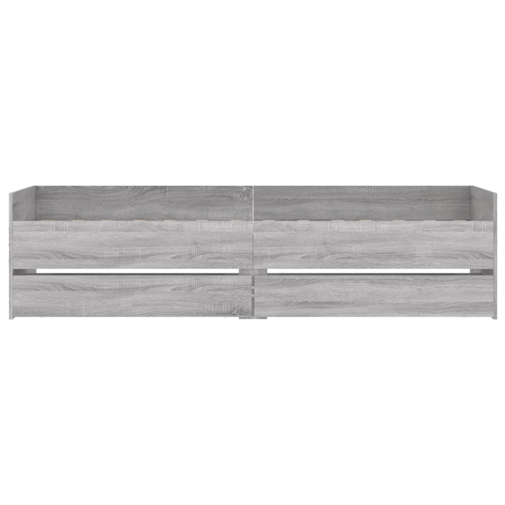 Cadre de lit avec tiroirs sans matelas sonoma gris 100x200 cm - XIOS