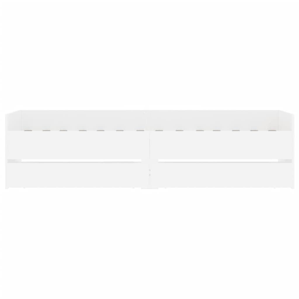 Cadre de lit avec tiroirs sans matelas blanc 90x200 cm - XIOS