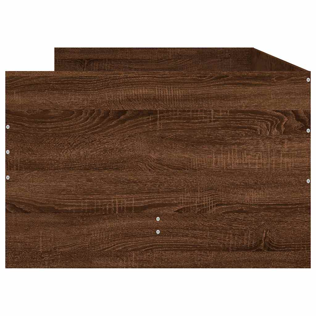 Cadre de lit avec tiroirs sans matelas chêne marron 90x190 cm - XIOS