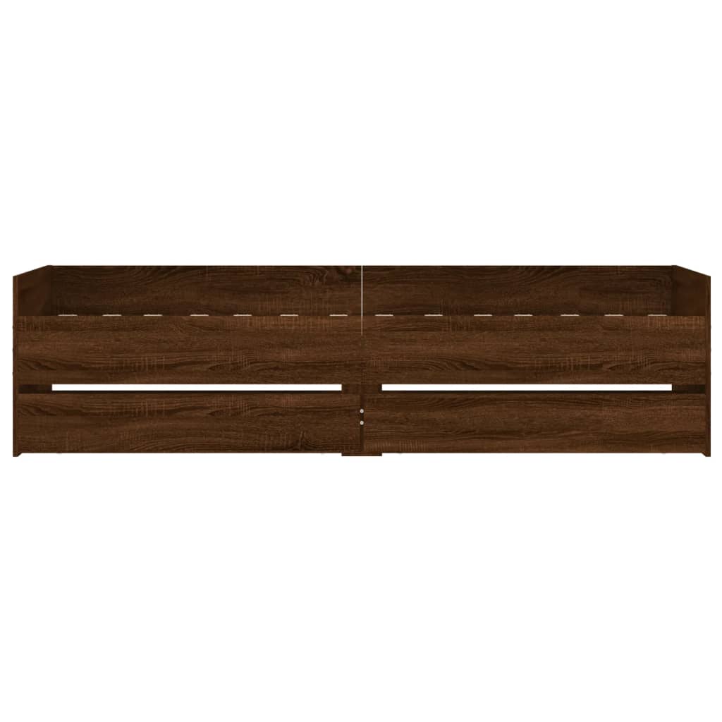 Cadre de lit sans matelas chêne marron 75x190 cm - XIOS