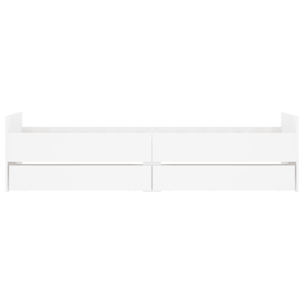 Cadre de lit avec tiroirs sans matelas blanc 100x200 cm - XIOS
