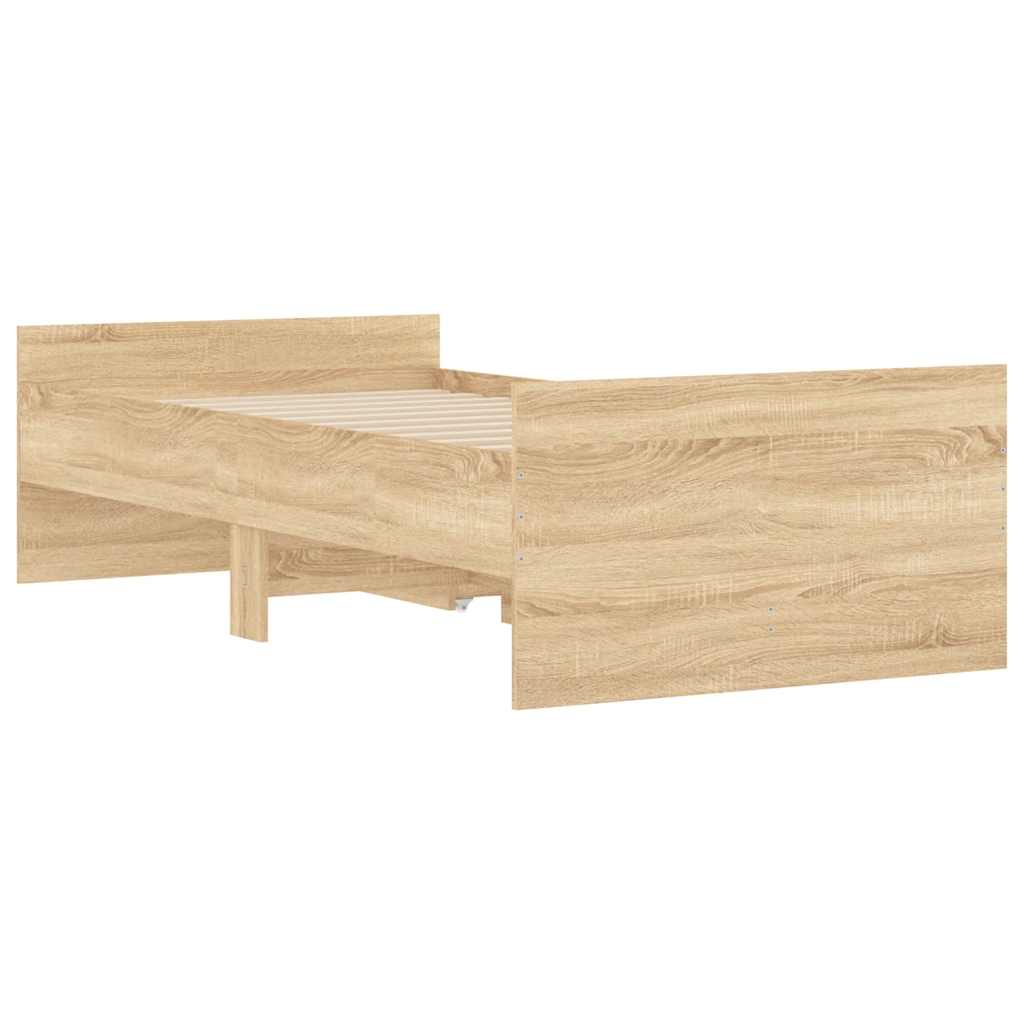 Cadre de lit avec tiroirs sans matelas chêne sonoma 100x200 cm - XIOS