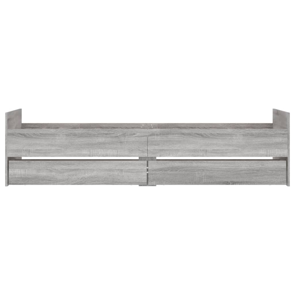 Cadre de lit avec tiroirs sans matelas sonoma gris 100x200 cm - XIOS