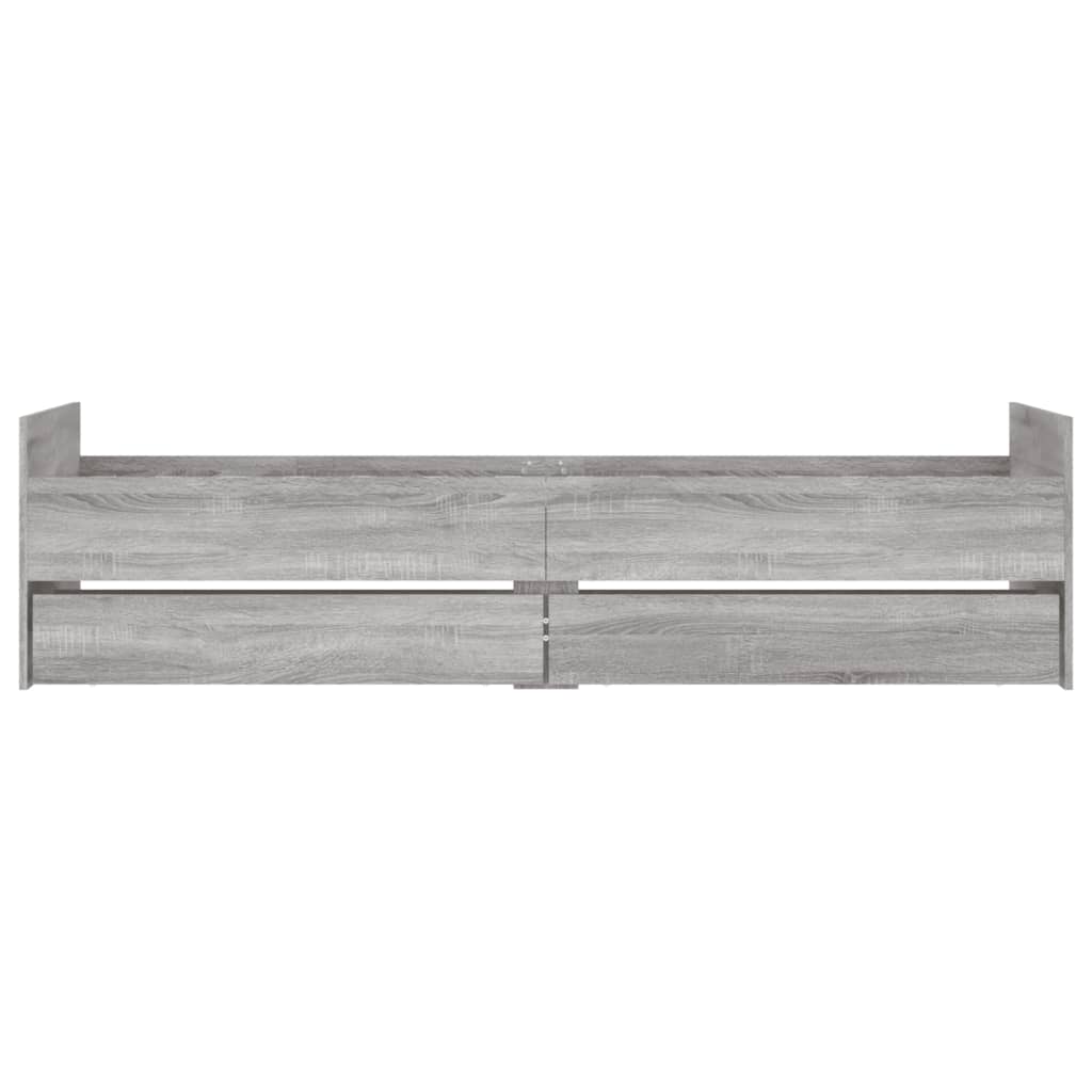 Cadre de lit avec tiroirs sans matelas sonoma gris 90x200 cm - XIOS