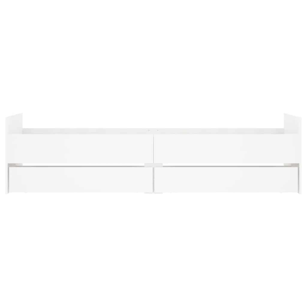 Cadre de lit avec tiroirs sans matelas blanc 90x190 cm - XIOS