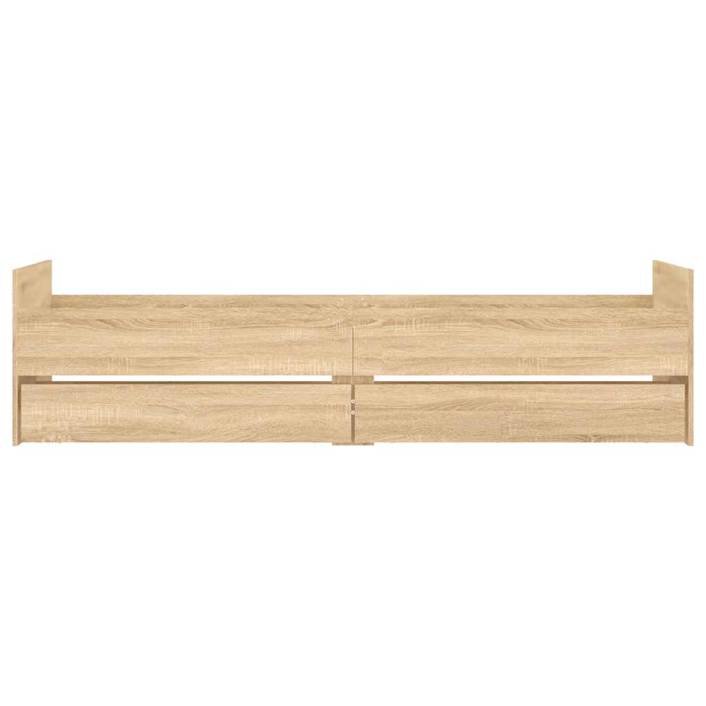Cadre de lit avec tiroirs sans matelas chêne sonoma 90x190 cm - XIOS