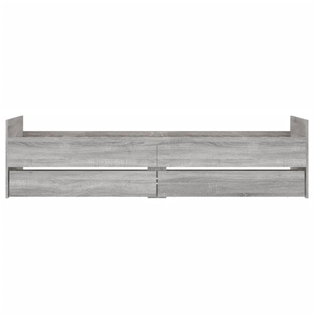 Cadre de lit avec tiroirs sans matelas sonoma gris 90x190 cm - XIOS