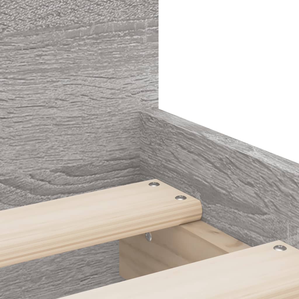 Cadre de lit avec tiroirs sans matelas sonoma gris 90x190 cm - XIOS