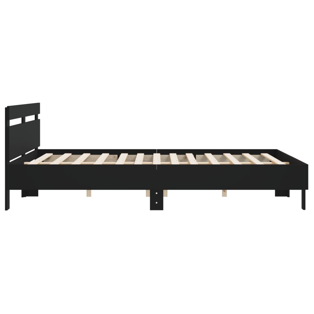 Cadre de lit sans matelas noir 200x200 cm - XIOS
