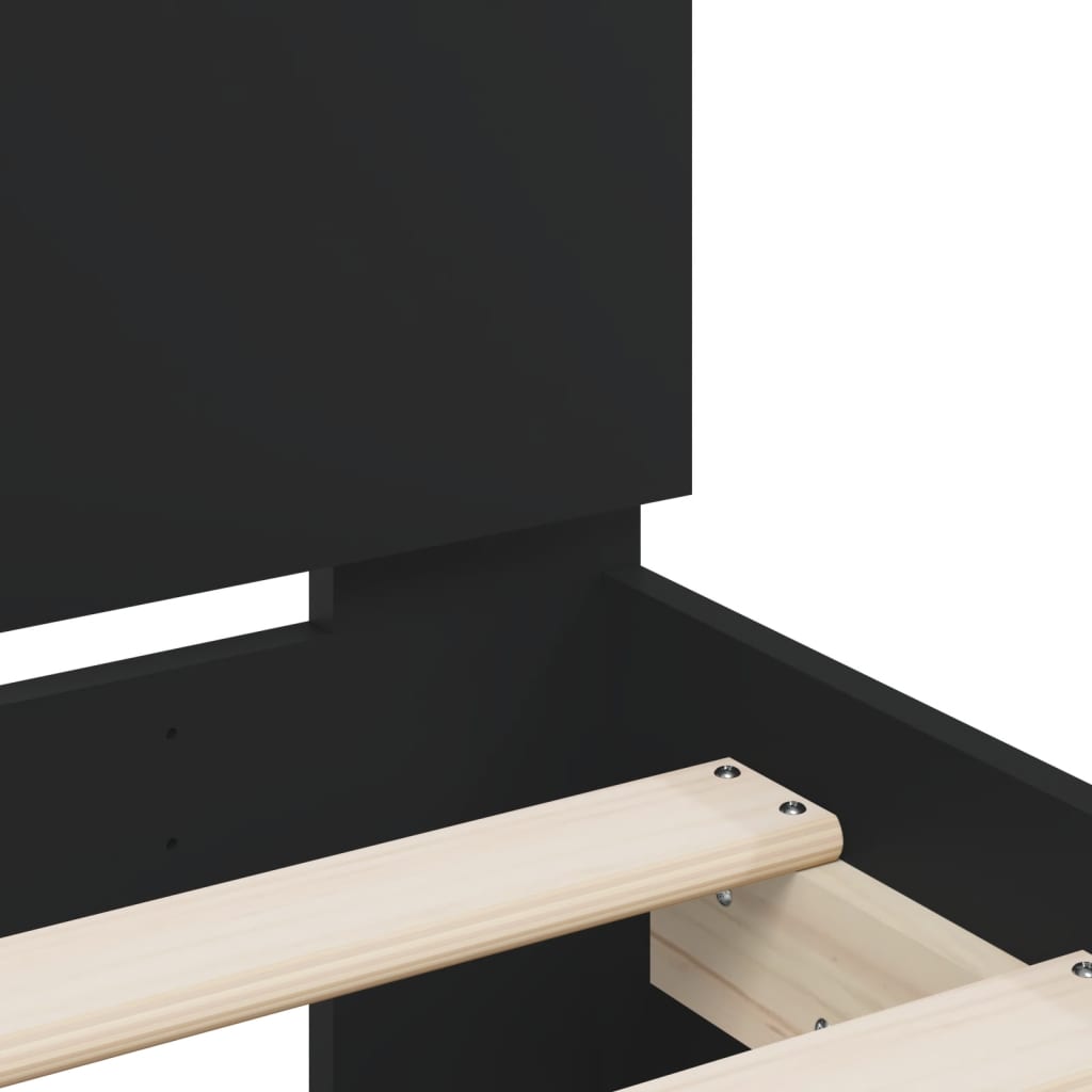 Cadre de lit sans matelas noir 200x200 cm - XIOS
