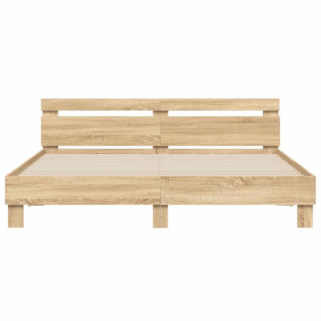 Cadre de lit sans matelas chêne sonoma 180x200 cm - XIOS