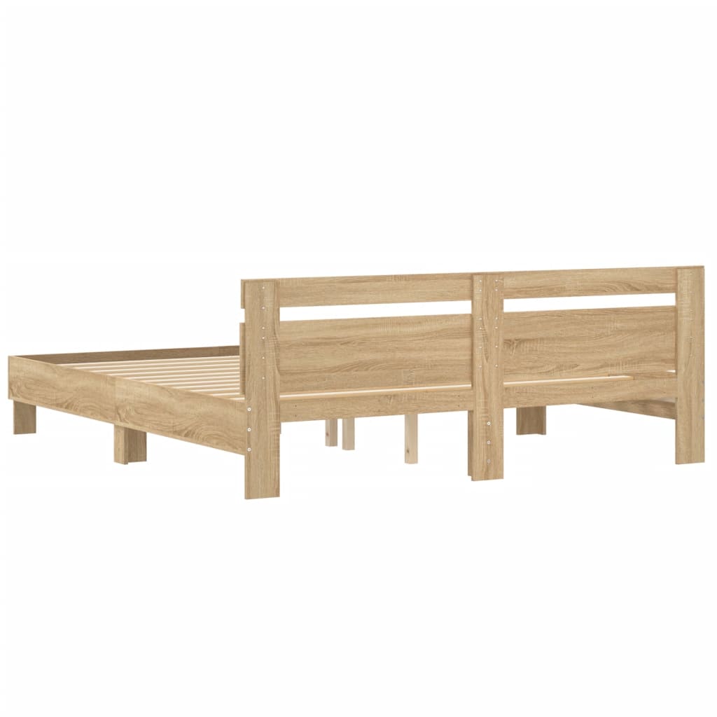Cadre de lit sans matelas chêne sonoma 180x200 cm - XIOS