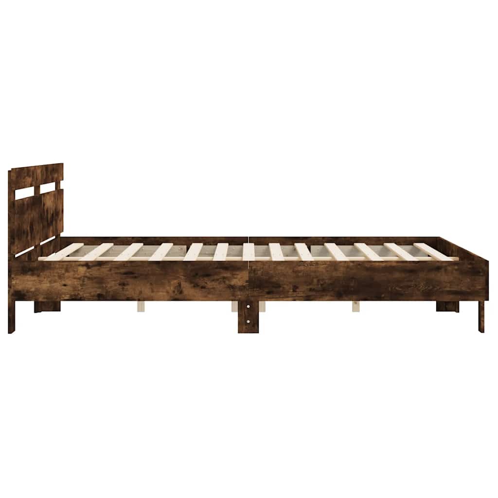 Cadre de lit sans matelas chêne fumé 180x200 cm - XIOS