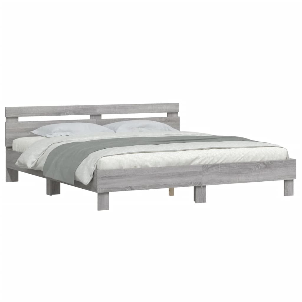 Cadre de lit sans matelas sonoma gris 180x200 cm - XIOS