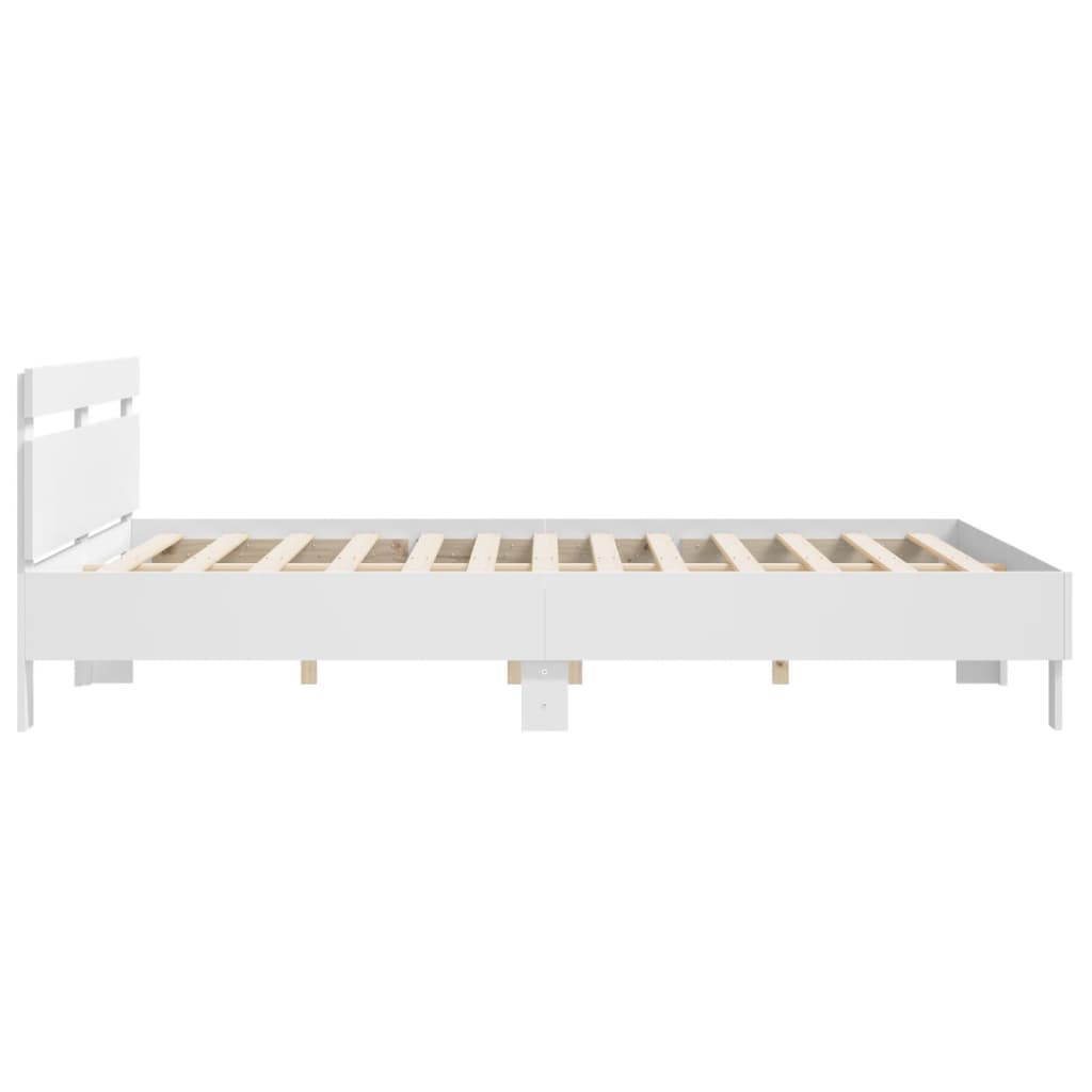 Cadre de lit sans matelas blanc 160x200 cm - XIOS