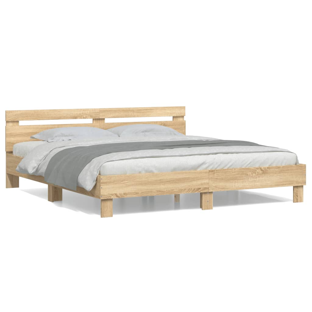 Cadre de lit sans matelas chêne sonoma 160x200 cm - XIOS