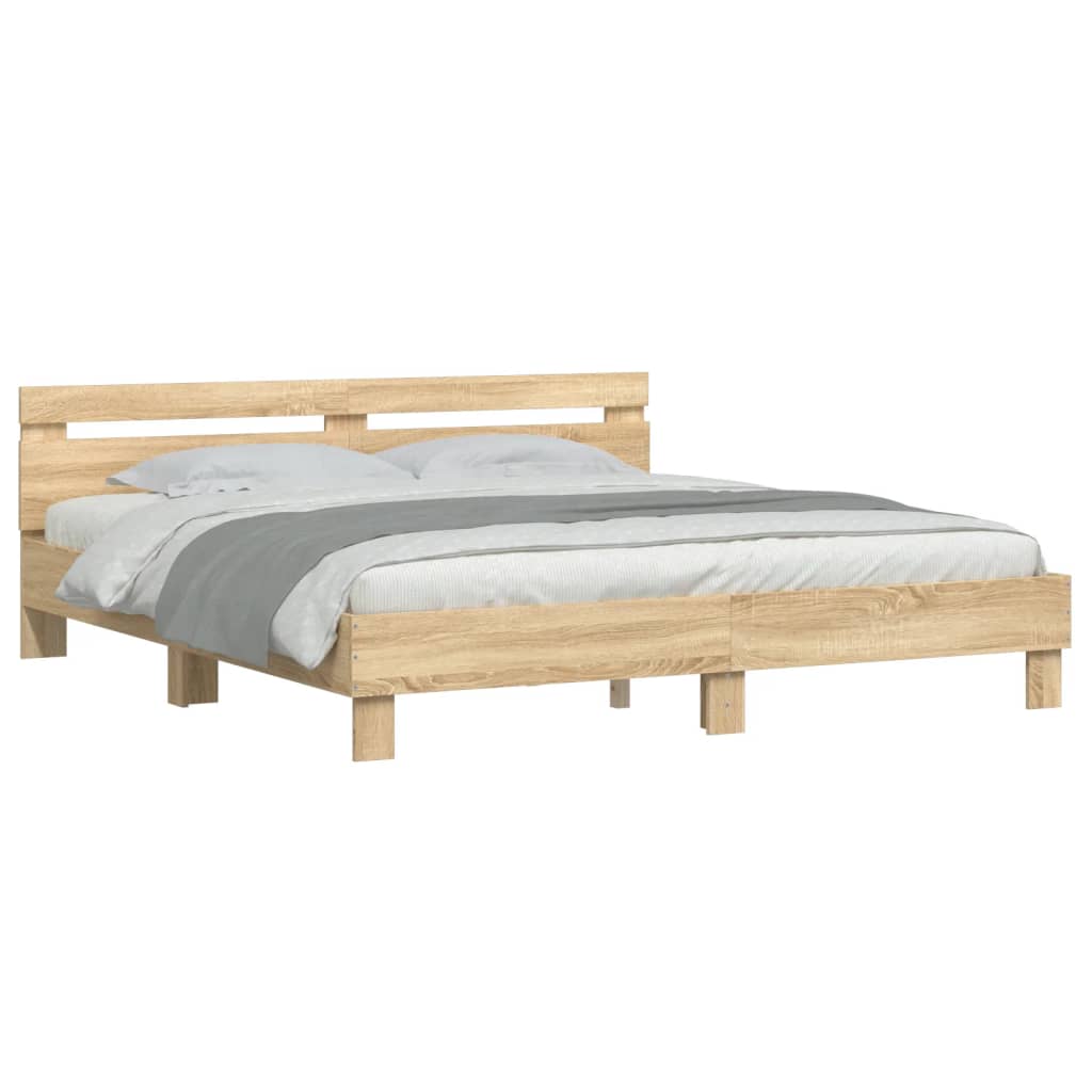 Cadre de lit sans matelas chêne sonoma 160x200 cm - XIOS