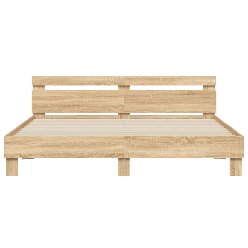 Cadre de lit sans matelas chêne sonoma 160x200 cm - XIOS