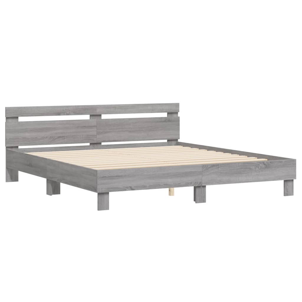 Cadre de lit sans matelas sonoma gris 160x200 cm - XIOS