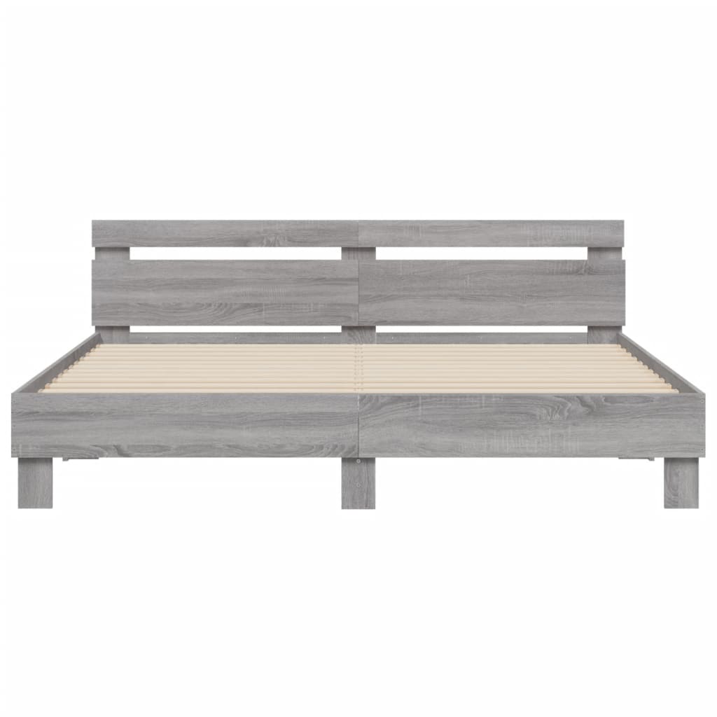 Cadre de lit sans matelas sonoma gris 160x200 cm - XIOS