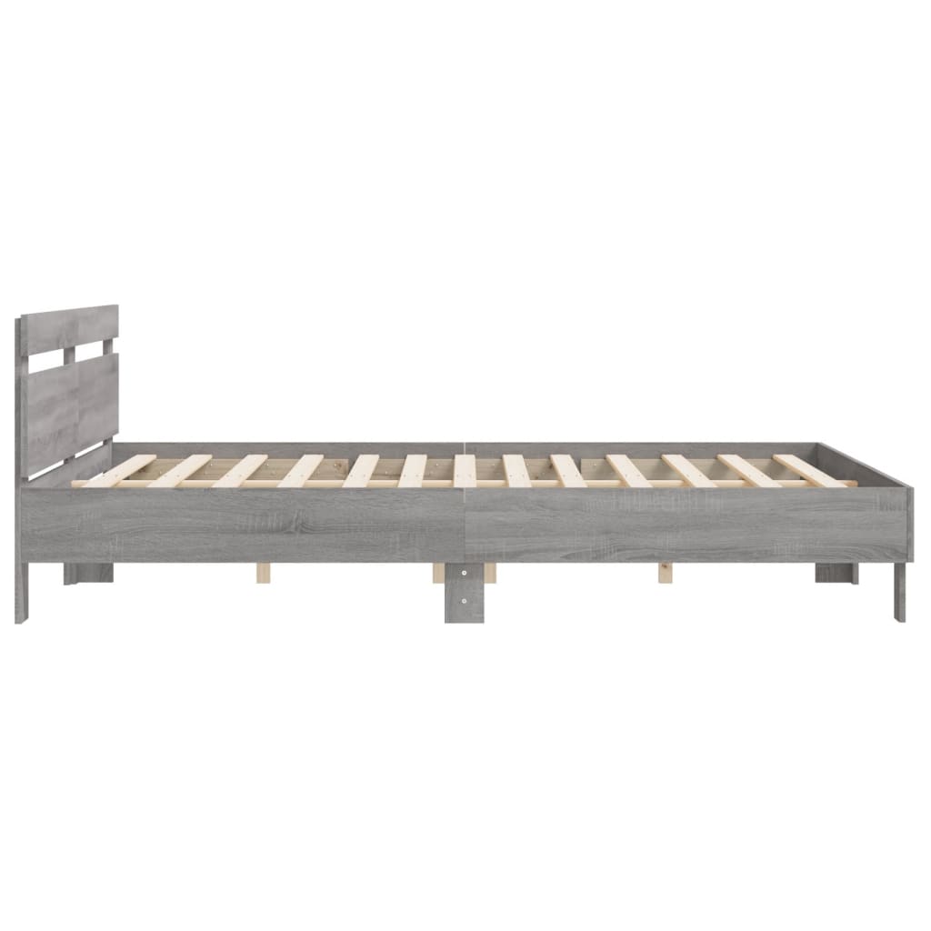 Cadre de lit sans matelas sonoma gris 160x200 cm - XIOS