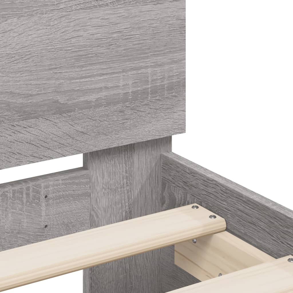 Cadre de lit sans matelas sonoma gris 160x200 cm - XIOS