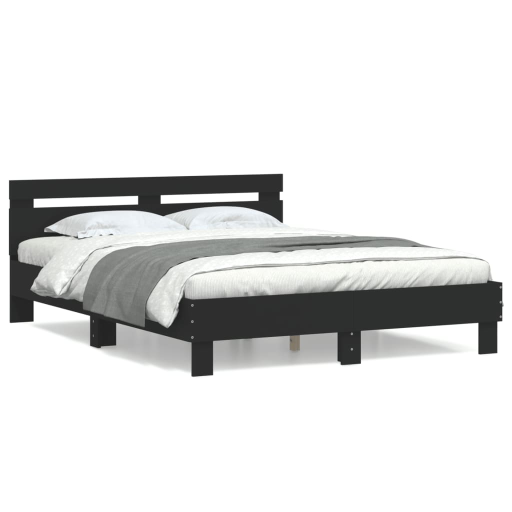 Cadre de lit sans matelas noir 140x200 cm - XIOS