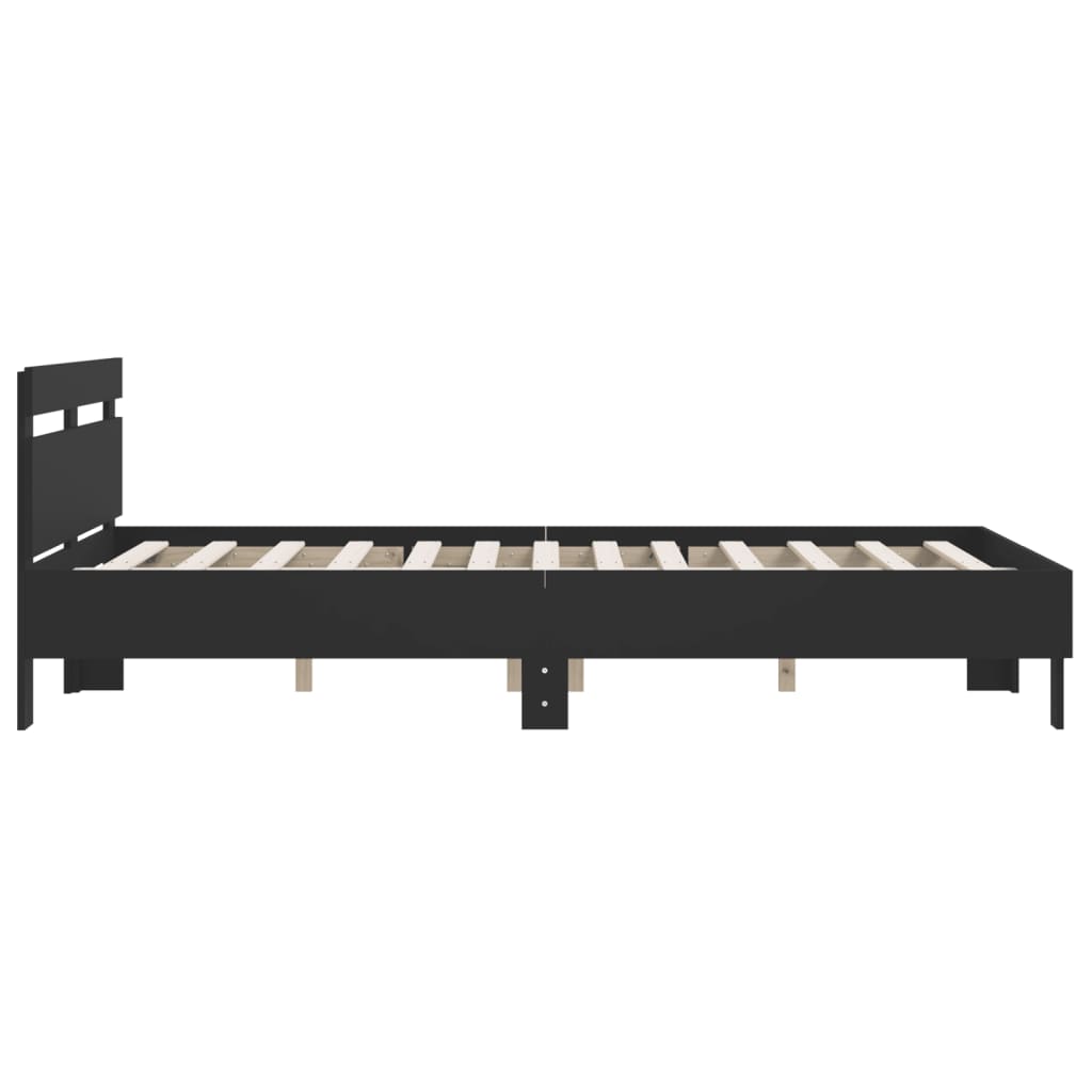 Cadre de lit sans matelas noir 140x200 cm - XIOS