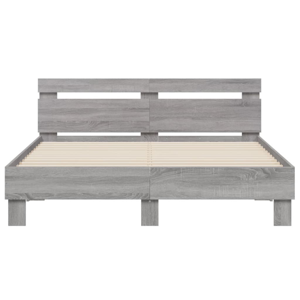 Cadre de lit sans matelas sonoma gris 140x200 cm - XIOS