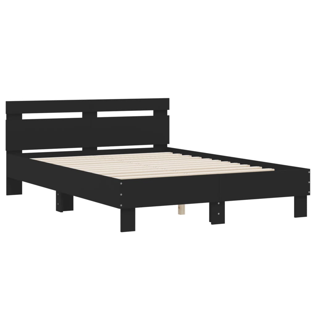 Cadre de lit sans matelas noir 120x200 cm - XIOS