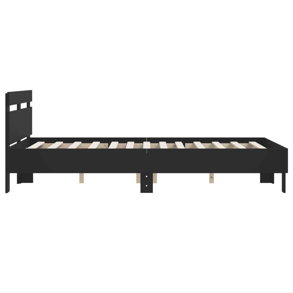 Cadre de lit sans matelas noir 120x200 cm - XIOS