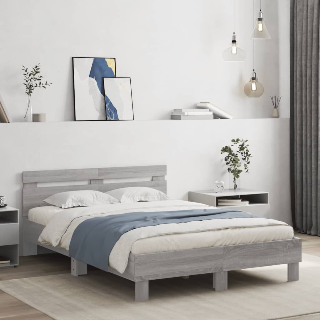 Cadre de lit sans matelas sonoma gris 120x200 cm - XIOS
