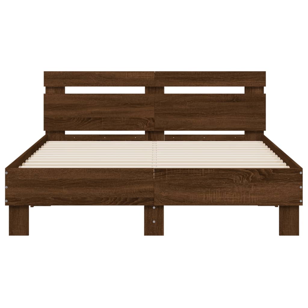 Cadre de lit sans matelas chêne marron 120x200 cm - XIOS