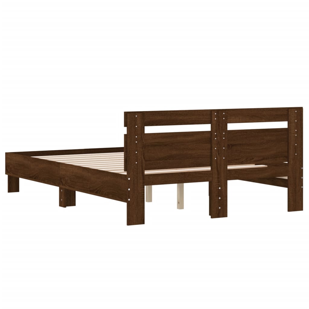 Cadre de lit sans matelas chêne marron 120x200 cm - XIOS