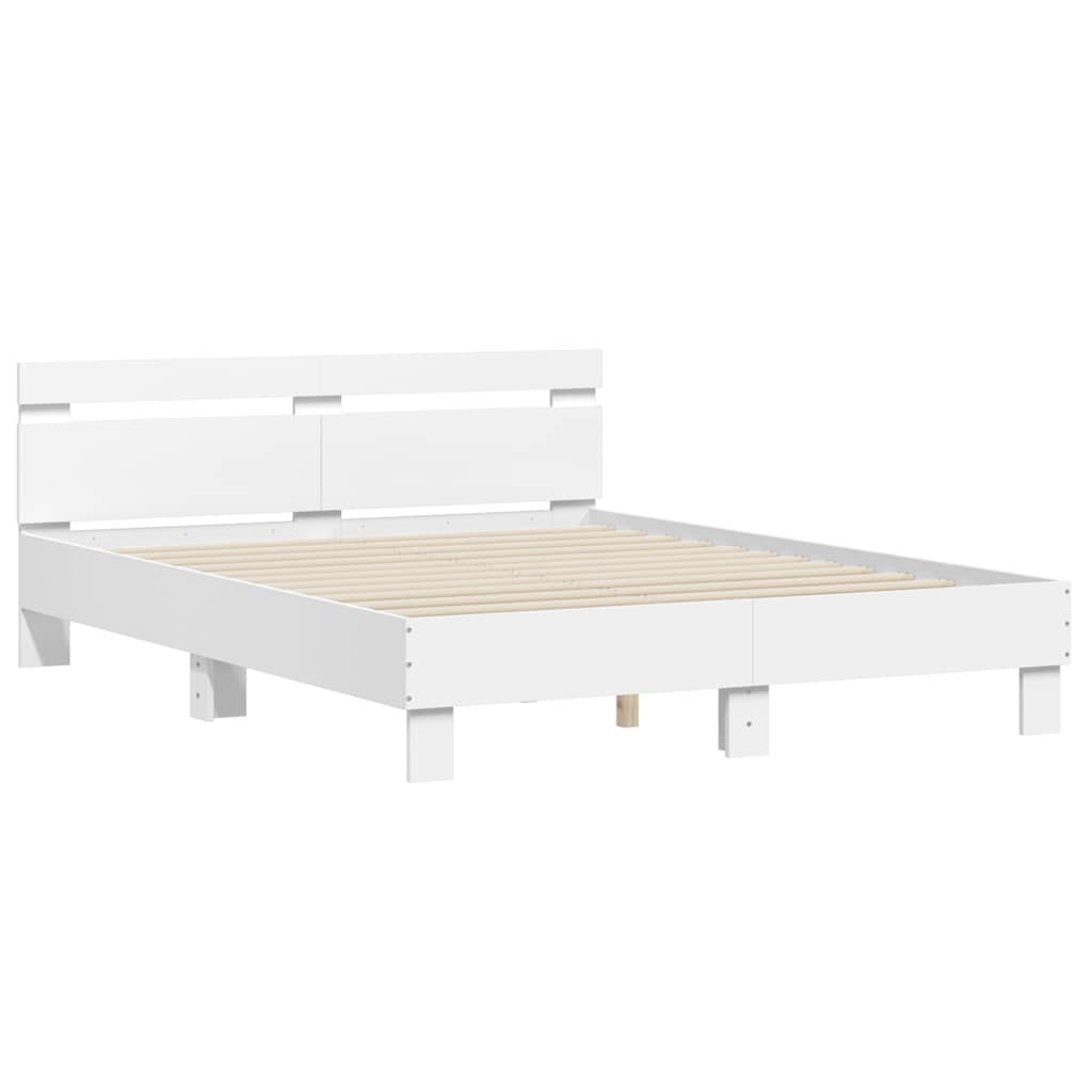 Cadre de lit sans matelas blanc 140x190 cm - XIOS