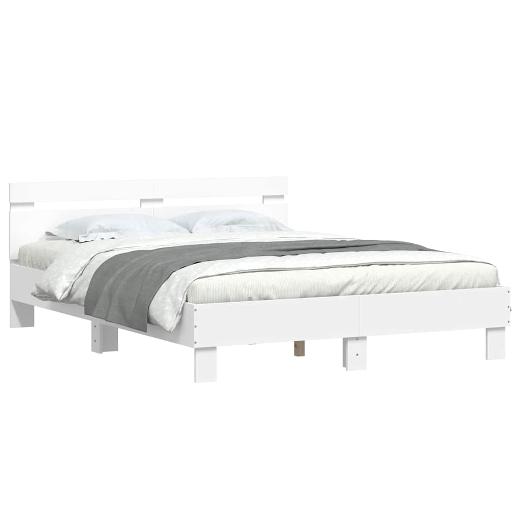 Cadre de lit sans matelas blanc 140x190 cm - XIOS