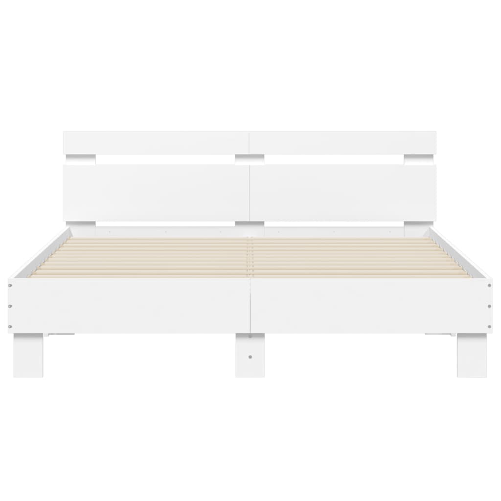 Cadre de lit sans matelas blanc 140x190 cm - XIOS