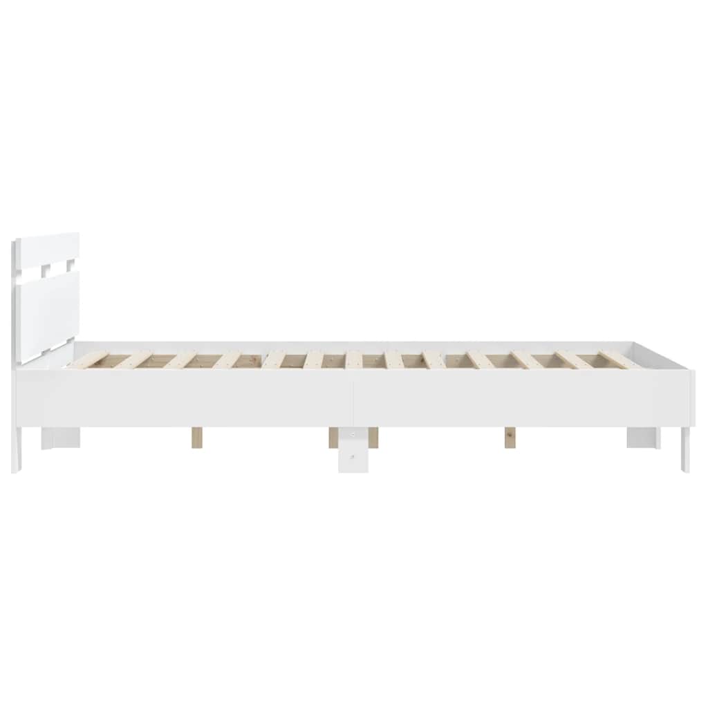 Cadre de lit sans matelas blanc 140x190 cm - XIOS