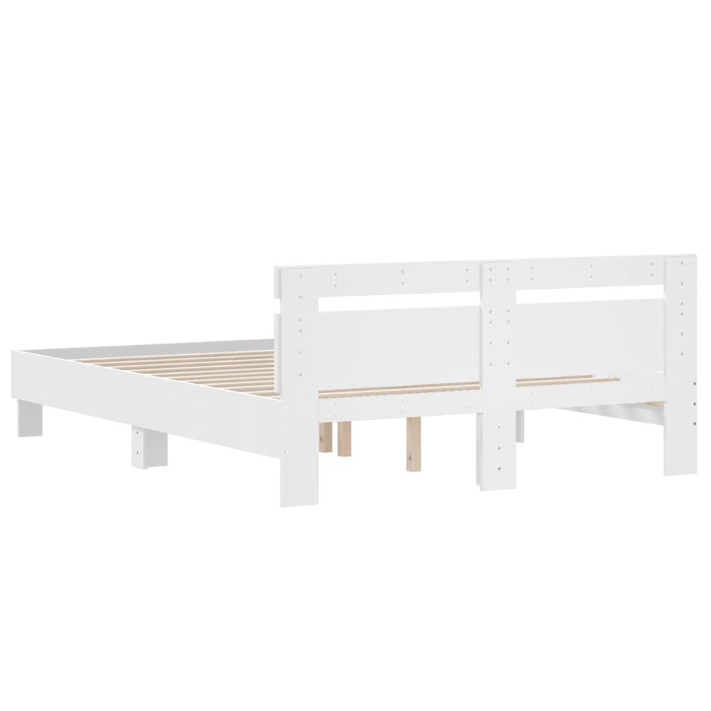 Cadre de lit sans matelas blanc 140x190 cm - XIOS